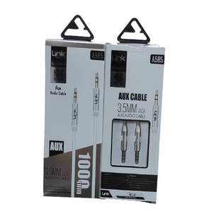 Aux Kablosu - 3.5mm Aux Kablosu 1 Metre - Kırılmayı Önleyen Yapıda