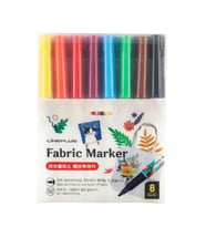 Tekstil Kumaş Kalemi Markörü 8 li Keçeli Kalem Fabric Marker Tekstil Markörü 8 Renk 1  Paket