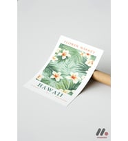 Flower Market Hawaii Posteri, Çerçevesiz Yüksek Kalite Duvar Afişi - Ev Dekorasyonu