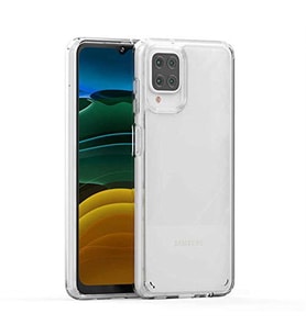 Coverzone Galaxy M12 ?le Uyumlu K?l?f Transparan Z-Coss GlassElegance TPU Tam Koruma Arka Kapak ?effaf Renk