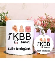 Kbb Doktorlarına Özel  Kupa Bardak ve Anahtarlık Hediye Seti (Model 1)