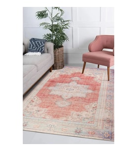 Dijital Kaymaz Yıkanabilir Kırmızı Bohem Salon Halısı Mutfak Halısı Koridor Halısı Yolluk Rectangle