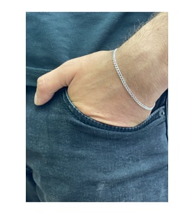 925 Ayar Gümüş Gurmet Model Zincir Bileklik 2 mm