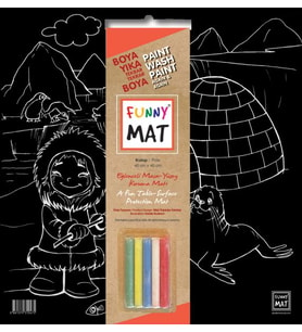 Funny Mat Black Kutup (Tebeşirli)