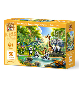 Art Çocuk Pandaların Banyo Keyfi 50 Parça Puzzle