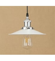 Rsylight Retro Metal Beyaz Dekoratif Rustik Kafe Mutfak Sarkıt Avize çap 23 cm