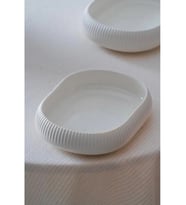 Acar Linea Porselen Oval Beyaz Tabak 18x13x4 cm