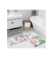 Rovigo Home Dijital Baskılı 2'li Banyo paspas Takımı RVG5063 (Yeşil)