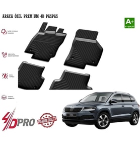 SOKDA KAROQ 4D Havuzlu Kauçuk Paspas 2018 2019 2020 2021 2022 2023 2024 2025 2026