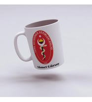 Veteriner İsimli Kupa Bardak, Kişiye Özel Veteriner Hekim Hediyesi, 330ml, Beyaz (Doğal Beyaz)