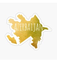 Azerbaycan Azerbaijan 18 Cm Araba Arka Cam Sticker MD4