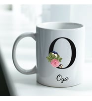 Kişiye Özel İsim ve Fotoğraf Baskılı O Harfli Kupa Bardak No:010