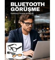 Yapay Zekâ Destekli Akıllı Bluetooth Gözlük Dokunmatik Kontrol Manyetik Lens ve Kablosuz Görüşme Özellikli