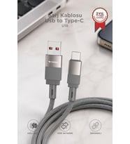 Torima Şarj Kablosu Usb to Type-C Data Kablo U18 Gri