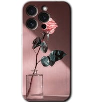 İphone 15 Pro Kılıf HD Desen Baskılı Kılıf - Retro Gül