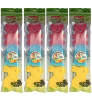 Derma Naturel 3 Lü Renkli Bebek Banyo Süngeri (4 Lü Set)