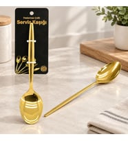 Northcity Metal Altın Servis Kaşığı 27 cm