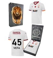 Galatasaray Orijinal Lisanslı Kişiye Özel 2024/25 5 Yıldızlı Beyaz Deplasman Taraftar (Beyaz-Pembe)