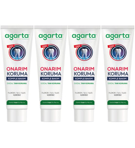 Agarta Doğal Tam koruma Diş Macunu 90 ML Onarım & Koruma (4 Lü Set)
