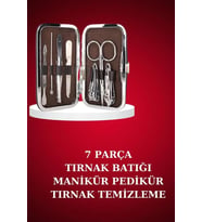 Northcity Kompakt Manikür Pedikür Seti 7 Parça Tırnak Kaş Cımbız Çanta