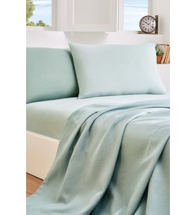 Özdilek Rf -Colourist Çağla Nil- Lastikli Çarşaflı Tek Kişilik Pike Takımı