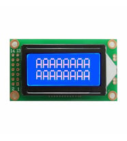 0802A 8x2 Karakter Lcd Modül Mavi Backlight Display Ekran 2 Satır