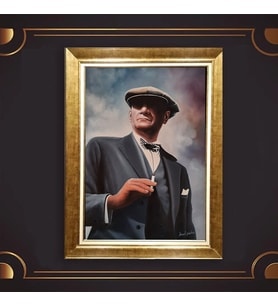 Altın Varaklı Çerçeveli Paspartulu Atatürk Tablo DC0593 (Gold)