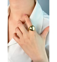 Oval Şövalye Yüzük - Gold