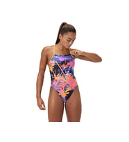 Speedo Alov Digi Lat Tbk Af 1Pc Assorted Kadın Yüzücü Mayosu 8-00406417974 Renkli (Çok Renkli)