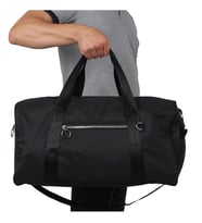 Bagacar 50x24x24Cm Siyah Paraşut Kumaş Plaj Spor ve Seyahat Çantası