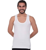 Tutku 102 Erkek Ribana Atlet (6 lı) (Beyaz)