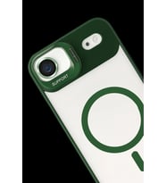 Joko Apple iPhone 17 Air Remim Lensli Magsafe Standlı Kapak - Koyu Yeşil