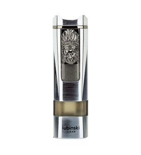 Lubinski Lion Sehpalı Delicili Tek Torch Puro Çakmağı Silver LB-148