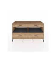 Kronos Konsol 2 Raflı 4 Çekmeceli  176x59x99 Çam-Antrasit/Çam