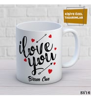 Sevgili Temalı İsme Özel Kupa Bardak