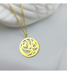Vaoov 925 Ayar Gümüş Love Yazılı Kolye