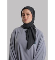 Antrasit Düz Klasik Eşarp İtalyan Dikişli Relax Kumaş Sade 202209_25