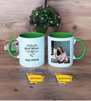Yılbaşı Hediyesi Kupa Bardak Yeşil Fotoğraflı Nice Güzel Yıllara