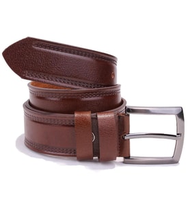 Dagoster DMK26-468DG Kahve 4 cm Hakiki Deri Erkek Kemer
