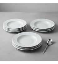 GÜRAL PORSELEN Sembol 6 Parça 19 cm Çukur Yemek Tabağı