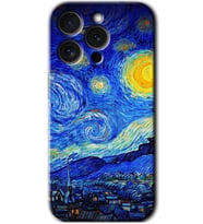 İphone 15 Pro Kılıf HD Desen Baskılı Kılıf - Starry Night