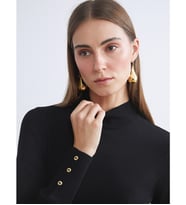 LCWAIKIKI Classic Siyah Dik Yaka Kadın Triko Kazak