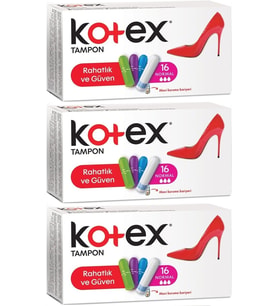 Kotex Tampon Normal 48 Li Set (3PK*16)