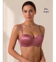 SoftLift C Cup Destekli Balenli Lazer Kesim Straplez Lotus Kesim Askılı Parlak İthal Sütyen