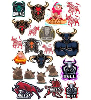 Boğa Sticker Set 20 Parça Telefon, Tablet, Defter, Laptop Sticker