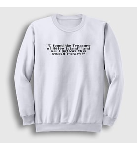 Presmono Unisex Beyaz Treasure Of Melee Monkey Island Sweatshirt 493853tt (Beyaz)