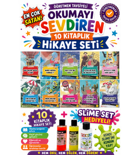 3.Sınıf Öğretmen Tavsiyeli Okumayı Sevdiren 64 Sayfa 10 Kitaplık Hikaye Seti (Slime Set Hediyeli)
