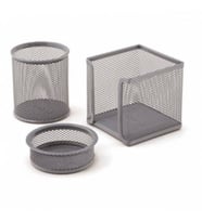 PERFORE MASA SETİ 3 LÜ METAL 470G GRİ