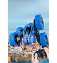 Uzaktan Kumandalı 360° Şarjlı Çift Yönlü Akrobat Araba Akrobat Araba Çılgın Stunt Rc Araba (Mavi)
