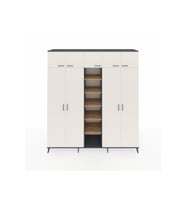 Hyperion Dolap 18 Raflı 9 Kapaklı 220x44x243 Antrasit-Aytaşı/Çam